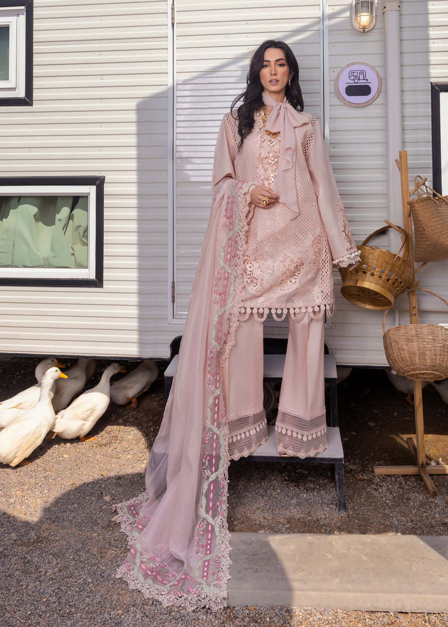 Saira Shakira Luxury Lawn Unstitched 3Pc Suit LEYLA-A Ayla's Atelier